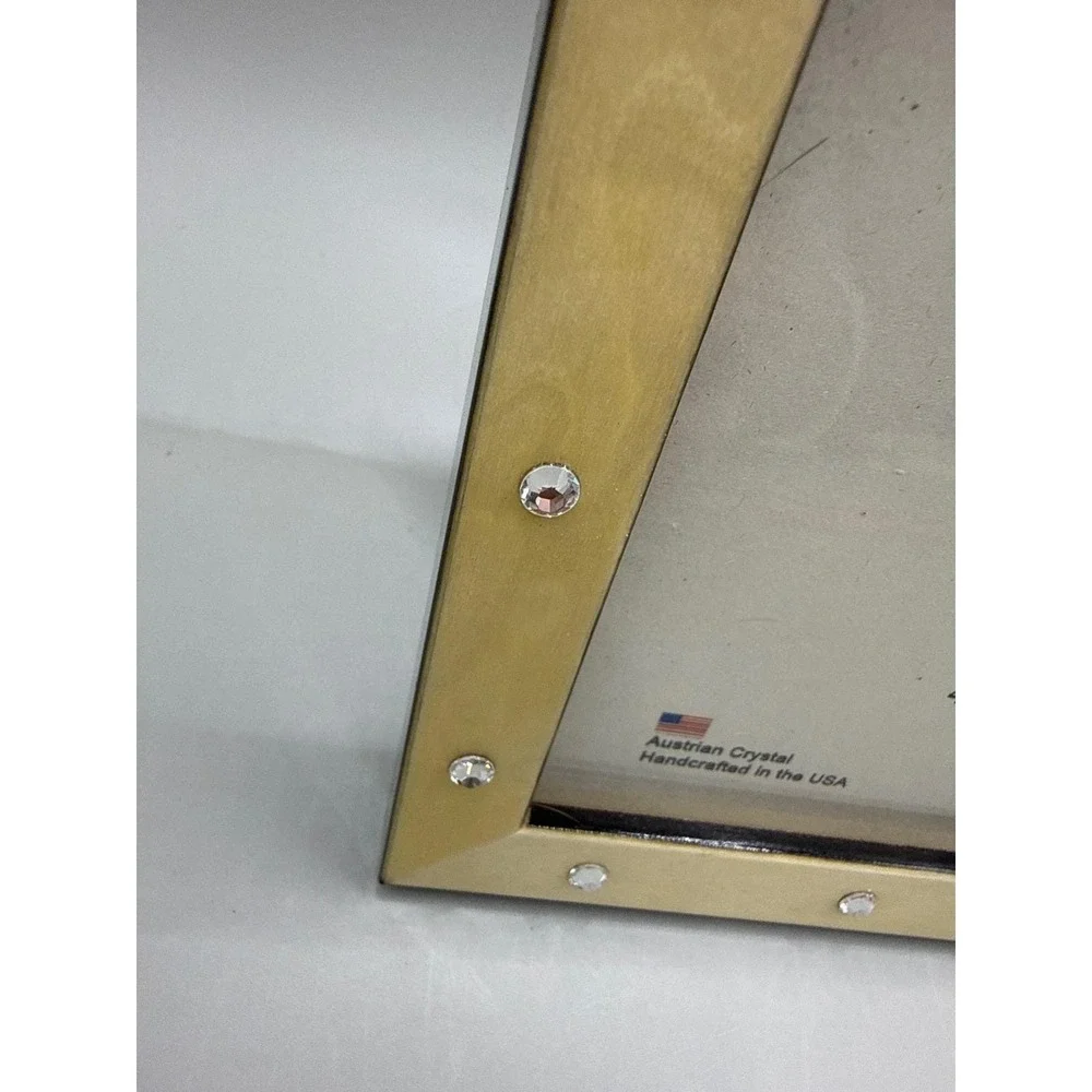 Galassi Fine Italian Wood Picture‎ Frame 4x4 Austrian Crystal Gold Handcrafted